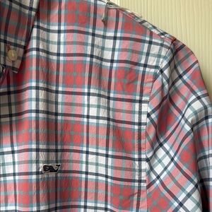 VINEYARD VINES~NWT~Size M 12-14~Boy’s Blue/Red Plaid Button Down Shirt